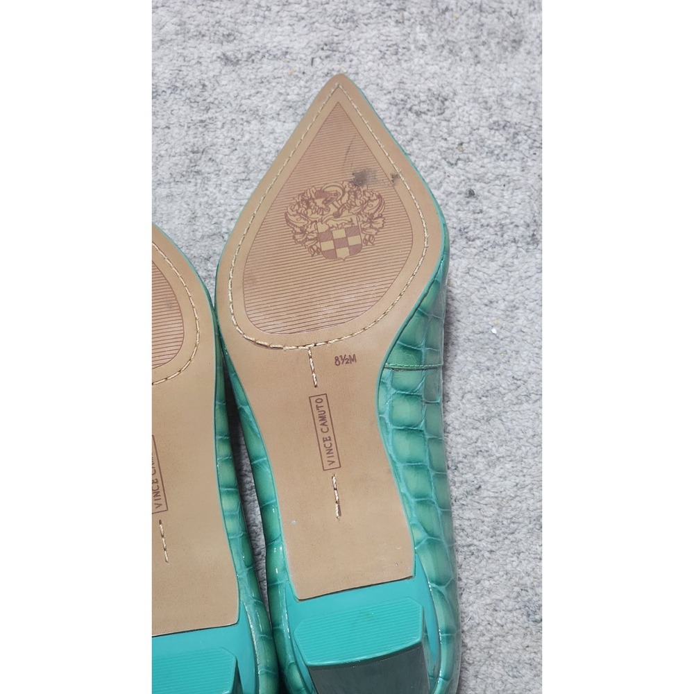 Vince Camuto Women's Tritellia Green Patent Leather Pump - Ocean Size 8.5M - Picture 6 of 10